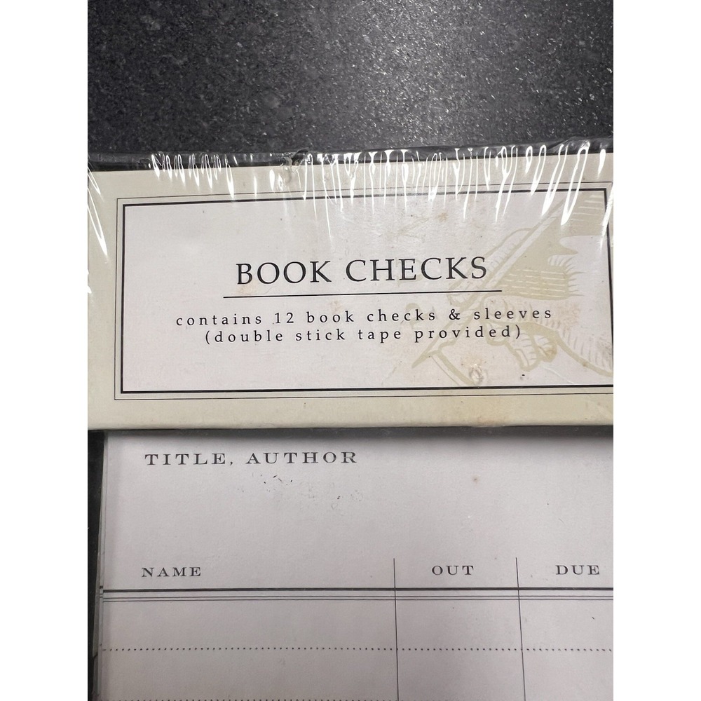 New In Box Barnes & Noble Set Of 12 Book Checks In Sleeves For Personal Library - Picture 2 of 4